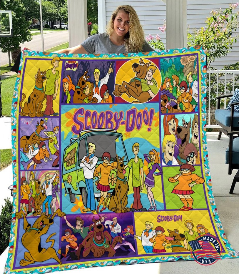 Personalized Scooby Doo Blanket Quilt Scooby Doo Where Are You Movie Quilt Scooby Doo Persnalized Gifts